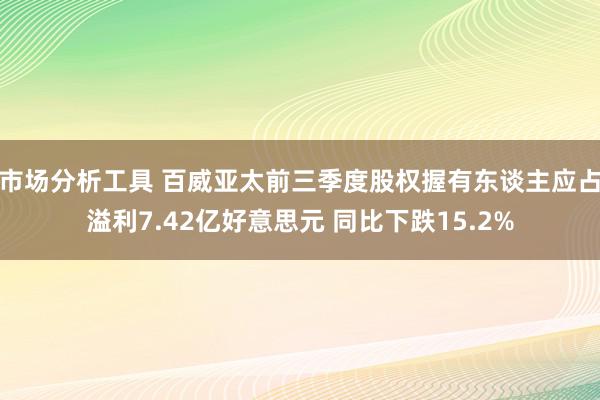 市场分析工具 百威亚太前三季度股权握有东谈主应占溢利7.42亿好意思元 同比下跌15.2%