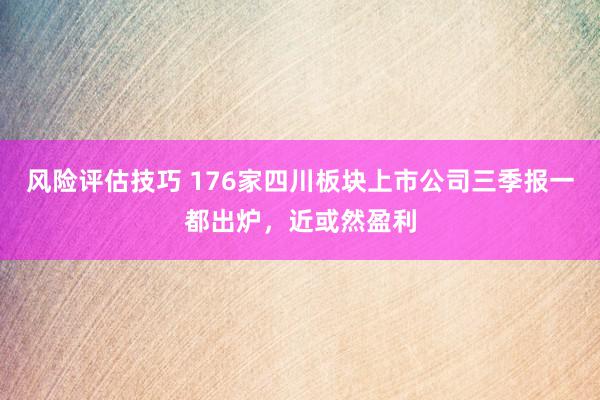 风险评估技巧 176家四川板块上市公司三季报一都出炉，近或然盈利