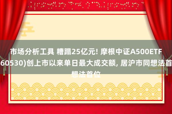 市场分析工具 糟蹋25亿元! 摩根中证A500ETF(560530)创上市以来单日最大成交额, 居沪市同想法首位