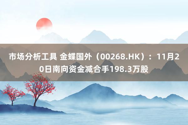 市场分析工具 金蝶国外（00268.HK）：11月20日南向资金减合手198.3万股