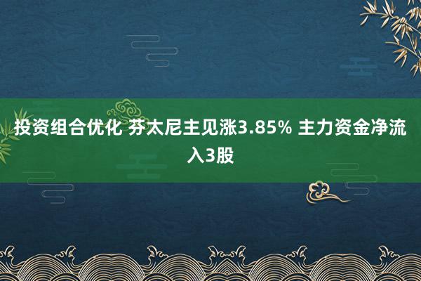 投资组合优化 芬太尼主见涨3.85% 主力资金净流入3股