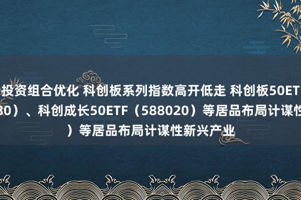 投资组合优化 科创板系列指数高开低走 科创板50ETF（588080）、科创成长50ETF（588020）等居品布局计谋性新兴产业