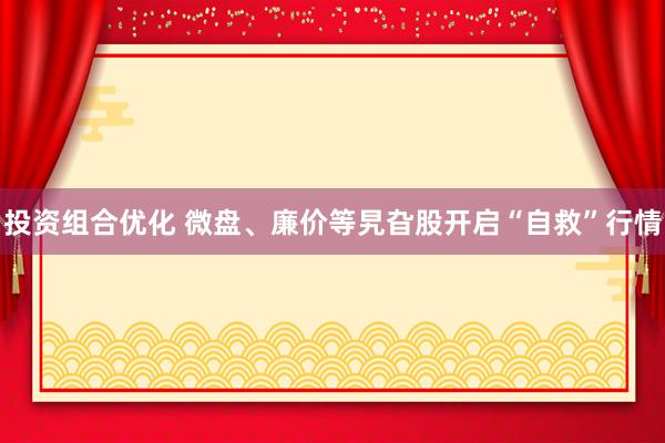 投资组合优化 微盘、廉价等旯旮股开启“自救”行情