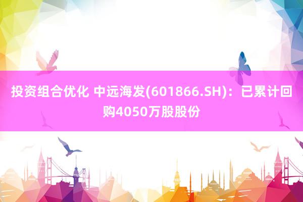 投资组合优化 中远海发(601866.SH)：已累计回购4050万股股份