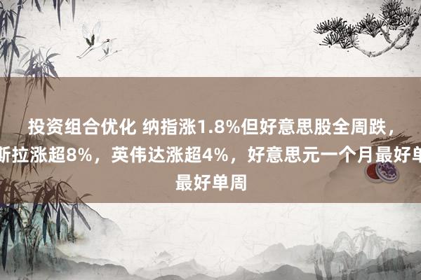 投资组合优化 纳指涨1.8%但好意思股全周跌，特斯拉涨超8%，英伟达涨超4%，好意思元一个月最好单周