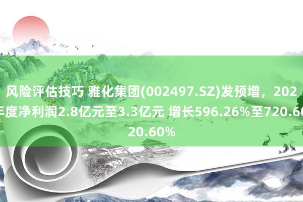 风险评估技巧 雅化集团(002497.SZ)发预增，2024年度净利润2.8亿元至3.3亿元 增长596.26%至720.60%