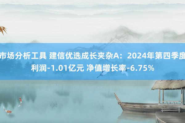 市场分析工具 建信优选成长夹杂A：2024年第四季度利润-1.01亿元 净值增长率-6.75%