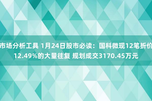 市场分析工具 1月24日股市必读：国科微现12笔折价12.49%的大量往复 规划成交3170.45万元