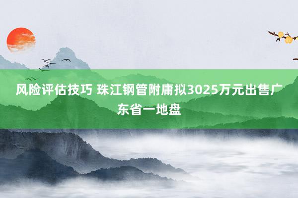 风险评估技巧 珠江钢管附庸拟3025万元出售广东省一地盘