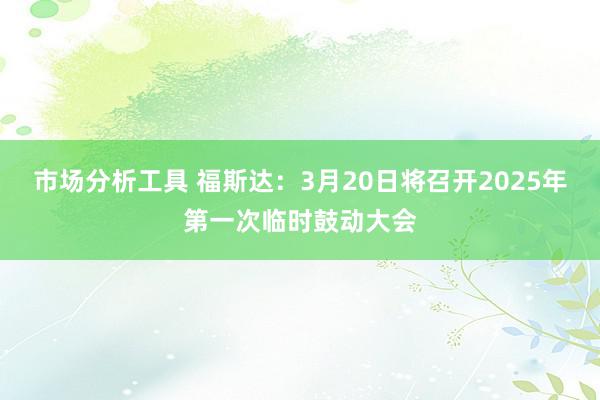 市场分析工具 福斯达：3月20日将召开2025年第一次临时鼓动大会