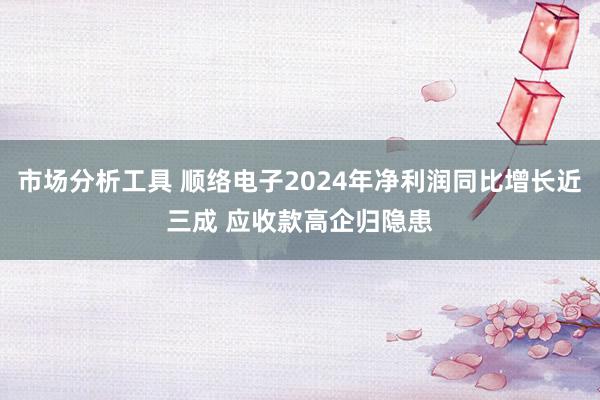 市场分析工具 顺络电子2024年净利润同比增长近三成 应收款高企归隐患